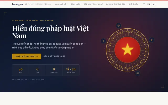 law.org.vn — Bộ tri thức pháp luật, song ngữ