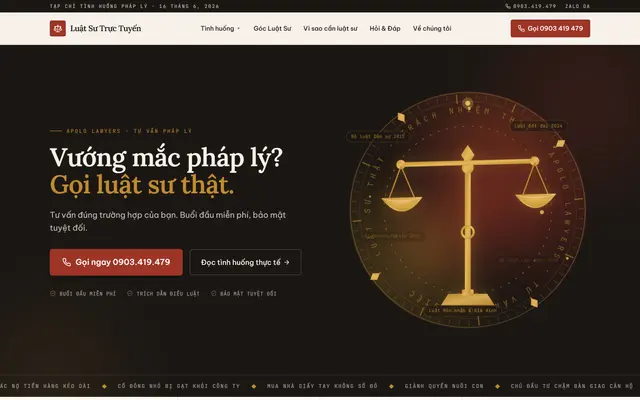 luatsutructuyen.vercel.app — Thư viện tình huống pháp lý có thật