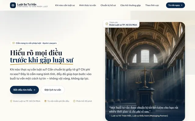 luatsutuvanorg.vercel.app — Cẩm nang chuẩn bị trước khi gặp luật sư