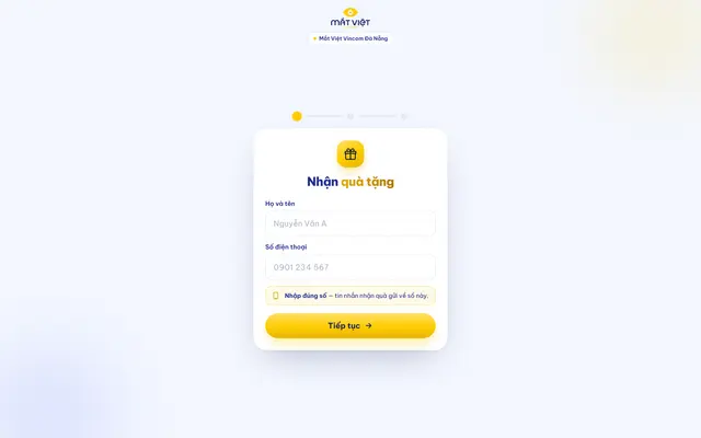 quatang.matviet.com.vn — Bản chạy riêng cho một chiến dịch tại trung tâm thương mại